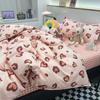 Conjunto de Cama Quatro Peças Celebridade da Internet, Lençóis de Cama, Capa de Edredom, Edredom de Estudante, Colcha, Conjunto Três Peças Dormitório, Beijo