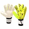 Guantes de portero de fútbol, muñequeras de entrenamiento de competición de látex engrosado, muñequeras de látex antideslizantes con cinta mágica