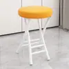 Silla Plegable para Uso Doméstico con Respaldo Suave, Silla de Escritorio Simple, Taburete Plegable para Dormitorio, Taburete Pequeño para Balcón, Taburete Redondo Portátil