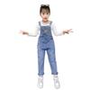 Tirantes para Niña Pantalones Vaqueros de Primavera y Otoño para Niños Pantalones para Niña Estilo Coreano Pantalones para Niños Grandes Ropa de Abrigo Portabebés