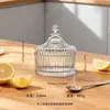 Pote de Açúcar de Vidro Maçã Verde Pote de Armazenamento Pote de Doces Pote de Armazenamento de Doces de Cristal com Tampa Estilo Europeu Transparente Criativo Presente