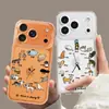 Funda de Teléfono Diseño Gato Reloj para iPhone 17, 16 Pro Max, Apple 15/14, Transparente 13 con Correa, Funda 12