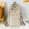 Mochila nova da moda estilo coreano de grande capacidade para mulheres, leve, com múltiplos bolsos, casual, versátil, adequada para estudantes, escola e viagens