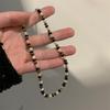 Collar vintage con piedra de ojo de tigre, cadena de suéter apilada de alta calidad, colgante de cadena de clavícula, nuevos pendientes, aguja de plata, lujo francés ligero