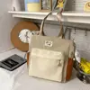 Mochila Casual Ins Estilo Japonês Coreano Feminina Leve Color Block Cor Sólida Grande Capacidade para Trabalho e Viagem