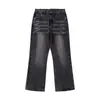 Jeans Retro Versátiles de Verano 2025 para Hombres y Mujeres Pantalones Casuales Bootcut Resistentes con Efecto Rayo Lavado