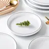 Platos redondos de melamina para restaurante, hotel comercial, restaurante, comedor, platos para platos, platos de vajilla de imitación porcelana, plato para platos fríos