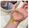 Nova Loja de Ouro Mesmo Estilo Pulseira do Deus da Riqueza de Cristal Artificial para Mulheres Design de Luxo Leve de Nicho Pulseira Presente para Namorada