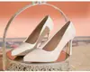 Zapatos de tacón alto con plataforma impermeables para mujer, punta fina, tacón delgado, zapatos plateados para vestido de novia, zapatos de fiesta 663-CR1, tacón ultra alto