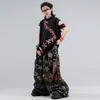 Conjunto de Pantalones Camuflados Modernos para Street Dance Infantil Hip-Hop Niños y Niñas Atuendo de Baile de Verano Ropa de Hip-Hop para Actuación Infantil
