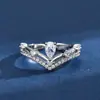 Anillo de moissanita de imitación en vivo de red roja parlanchina transfronteriza para mujer 1 quilate seis garras anillo de boda fábrica venta al por mayor joyería de comercio exterior