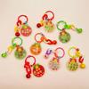 Llavero acrílico de alce navideño nuevo y creativo con forma de tarjeta de personaje navideño, bolsa, decoración, colgante, regalo, texto, joyería