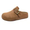 Zapatos tipo Birkenstock de suela gruesa que aumentan la altura, nueva colección primavera/otoño 2026, sin cordones, casuales, puntera cerrada, estilo media zapatilla, para mujer, adecuados para usar al aire libre