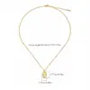 Collar Colgante de Oro Galvanizado con Rosca Ovalada Moda Estilo Ins de Verano Collar de Cadena para Clavícula Popular en Europa y América Celebridad de Internet