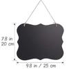 Quadro-Negro Dupla Face Artesanato Pendurado Placa Criativa Decoração de Casa Placa de Porta Quadro de Mensagens DIY Apagável