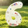 Globos de números para decoración de fiesta de cumpleaños, números grandes de papel de aluminio para niños de 1 a 9 años, suministros de decoración de cumpleaños