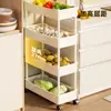 Estante de almacenamiento para espacios estrechos, carrito pequeño para huecos de cocina, gabinete de almacenamiento de múltiples capas para el lateral del refrigerador, pequeño gabinete de almacenamiento para espacios estrechos para el baño