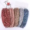 Venta directa de fábrica de mangas de pana gruesa con estampado floral de ajuste holgado para mujer, con un estilo natural y construcción de cuatro agujas.