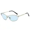 Gafas de Sol Metálicas Estilo Ojo de Gato para Mujer, Protección Solar, Protección UV, Gafas de Sol de Moda y Tendencia, Mismo Estilo que las Celebridades de Internet