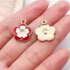 20 Piezas de Rosas Rojas Brillantes con Goteo de Aceite, Accesorios para Joyería DIY, Pulsera, Collar, Colgante, Llavero, Kit de Materiales para Colgantes Pequeños