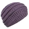 Diadema de Nuevo Estilo para Amazon Transfronterizo, Diadema Cálida Protectora de Orejas, Gorro con Abertura Superior para Cola de Caballo, Gorro de Punto Trenzado