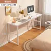 Mesa de Computador Retangular Estreita de Parede Mesa Dupla Longa para Estudantes Quarto de Casa Mesa de Estudo Escrita Mesa para Casa de Aluguel