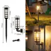 Luces solares para césped, luces decorativas para jardín exterior, luces de patio, luces de montaje en suelo, luces a prueba de lluvia con filamento de tungsteno para villa, luces de paisaje