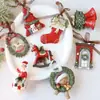 Nova Decoração de Natal Estéreo Retrô Pingente de Resina Decoração de Natal Presente para Árvore de Natal Sino Pingente de Cavalo de Troia