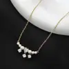 Outono e inverno Novo Estilo Micro cravejado com zircônia corrente de suéter elegante feminina design de nicho sentido pingente de gota d'água corrente de clavícula colar versátil