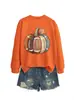 Amazon eBay sitio independiente moda divertida para mujer nuevo rugby calabaza hoja de arce otoño e invierno sudadera camisa de comercio exterior