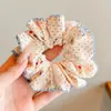 Goma para el pelo con estampado de leopardo marrón para otoño e invierno para mujer, scrunchie elegante y sofisticado para peinados de moño