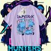 2025 Nuevo Grupo Femenino Kpop Hunter Nuevo Verano Moda Familiar Versátil de Tendencia Camiseta de Manga Corta de Algodón Puro