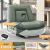 Sillón sofá individual, sofá cápsula espacial, sofá reclinable eléctrico giratorio para sala de estar, mecedora multifuncional de cuero WY