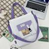 Bolsa de Lona Feminina Atacado Personalizado Estilo Japonês e Coreano Estilo Fresco Bolsa Transversal para Estudante Ombro Único Ombro Duplo Bolsa de Lona Multiúso