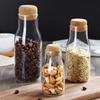 Tapón de Corcho Frasco de Vidrio para Almacenamiento Botella de Almacenamiento Frasco para Almacenar Granos de Café y Té Tapón de Corcho para el Hogar Frasco de Vidrio Sellado
