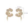 Aretes diy plata s925 aretes de doble cuenta accesorios joyería colgante de perlas aretes hechos a mano accesorios al por mayor
