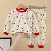 Conjunto de Ropa Interior para Niños Algodón Puro Nuevo Pijamas de Otoño para Niños Ropa de Otoño para Bebé Ropa de Casa Pantalones de Otoño Ropa Infantil al Por Mayor
