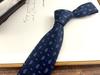 Corbata de Boda Vintage Marrón con Patrón Azul Rojo para Hombre de 8CM Vestir Negocios Casual de Mano Tendencia de Boda