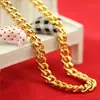 Joyería de Cobre Chapado en Oro Collar de Arena Dorada Vietnamita para Hombre, Patrón de Dragón Monocromático, Cuenta Redonda, Eslabón de Bambú, Collar de Imitación de Oro para Hombre