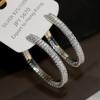 Pendientes de circonita de moda femenina con aguja de plata 925 exagerados de Europa y Estados Unidos 33204