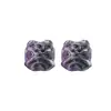 Colgante de León de Vidrio de 12 mm Cuentas Espaciadoras de Agujero Recto Materiales para Pulsera Collar Hecho a Mano DIY
