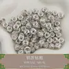 Anillo de Diamante Dorado Blanco con Bola de Diamante Cuentas Sueltas Separador DIY Pasador Hecho a Mano Pulsera Trenzada de Cuentas Joyería al por Mayor