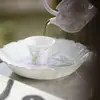 Xícara de Chá Flor de Lírio Roxa Tingida com Tinta Colorida Pintada à Mão em Argila de Jade da Dinastia Tang e Song, Conjunto de Chá Kung Fu, Xícara de Chá Cerâmica para Casa, Xícara Individual