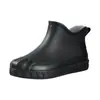 Botas de lluvia para mujer de caña corta botas rojas de moda para usar en las cuatro estaciones botas de lluvia de PVC impermeables antideslizantes resistentes al desgaste para salir a trabajar