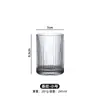 Copo de vidro listrado transfronteiriço para café cold brew com gelo, latte gelado, copo de suco para uso doméstico, copo de leite, copo para bebidas, copo listrado