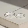 Anillo de Luz para Pareja Galaxia Anillo Sencillo de Lujo de Nicho Anillo Mate Relación a Distancia Autodisciplina Hombres y Mujeres Anillo Abierto para Dedo Índice Regalo