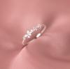 Anillo abierto Nalan S925 de plata con diseño de mariposa y diamantes de estilo coreano, joyería sencilla y elegante R00540
