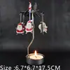 Ángel Térmico Portavelas Giratorio de Metal Manualidades Navideñas Adornos Románticos con Velas Linterna de Paseo de Cobre Estilo Europeo
