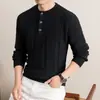 Suéter redondo de gola careca de peito único para homens, 630g, estilo novo outono e inverno 2026, malha masculina jacquard espessa e quente