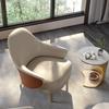 Silla de ocio bicolor de lujo ligero sala de estar hotel silla de sofá sillón de dormitorio italiano estilo Hong Kong sofá de lujo ligero creativo